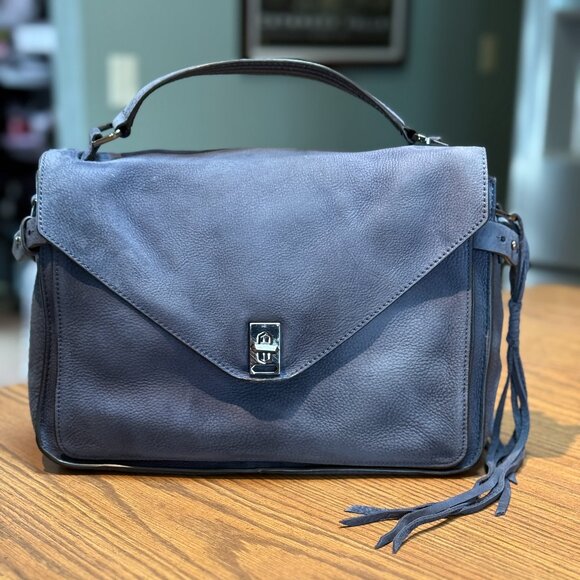 Rebecca Minkoff Handbags - Rebecca Minkoff Darren Messenger Bag Blue Nubuck Crossbody